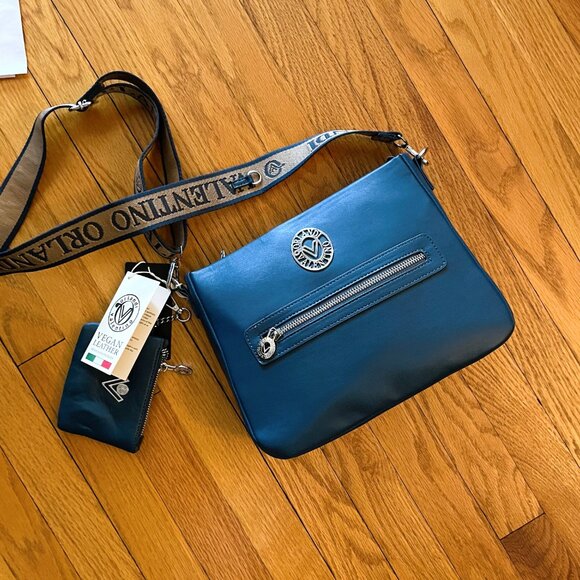 $ FIRM. NWT Italian VALENTINO ORLANDI Adjustable Crossbody Bag, Wallet Purse - Picture 7 of 14
